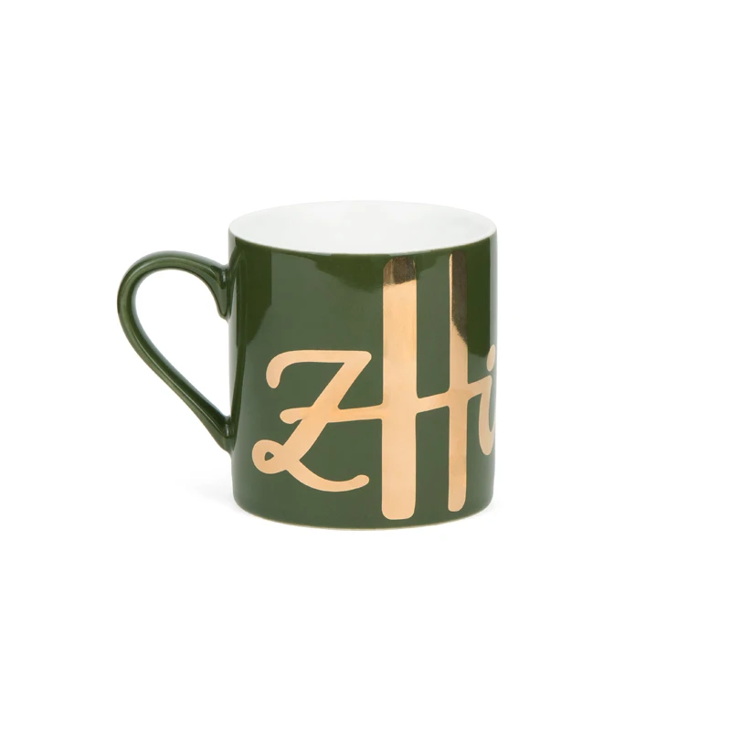 Brand Colorful Ceramic Mug Glossy Coffee Cup with Handle Cute Tea And Cocoa Drinkware for Home And Office Gift
