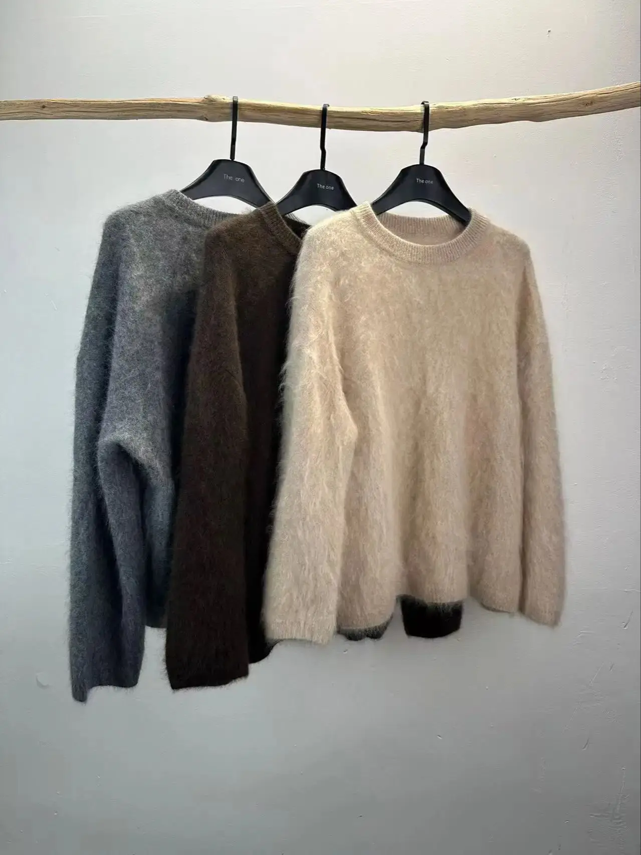 

Autumn-winter cashmere wool round neck pullover