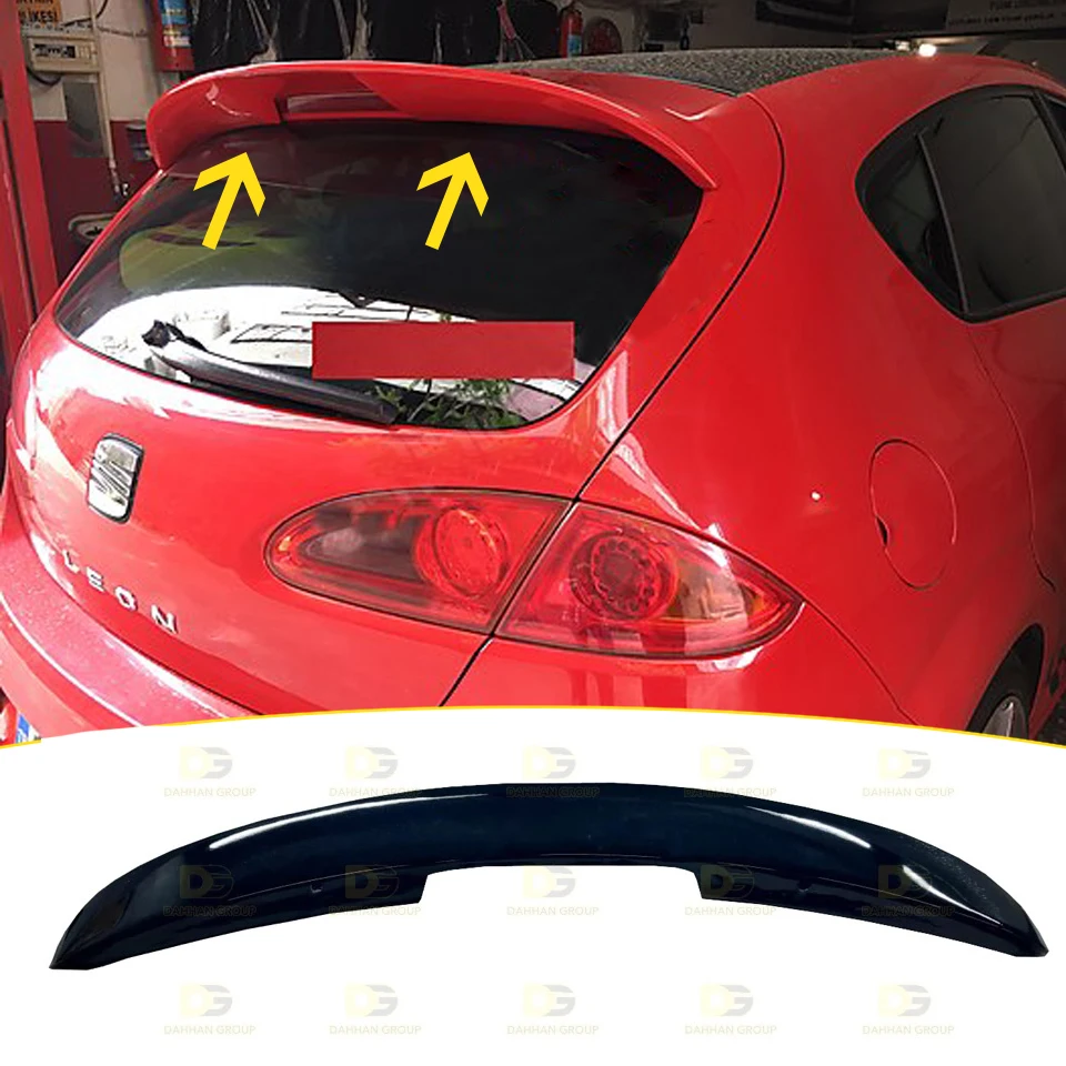 Seat Leon Mk2 2005 - 2009 Pre Facelift R Style Rear Spoiler Wing High Quality Fiberglass Material FR Cupra Kit Tuning