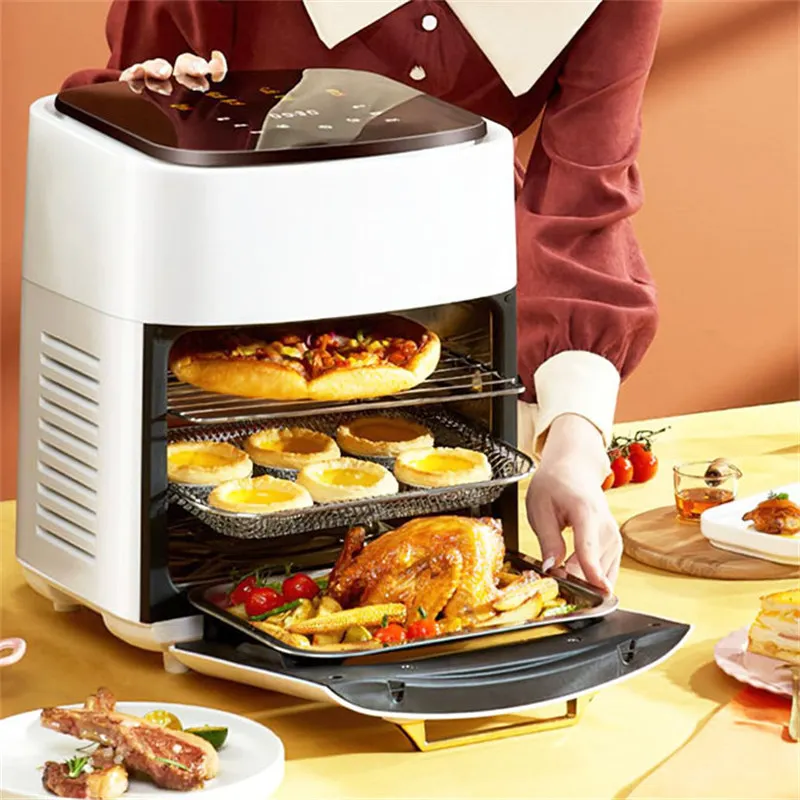 Luxury 15L wide Multifunction Digital Air Fryer Without Electric fuel Oven Dehydrator Oven Touch piece Fryer Viewable Window