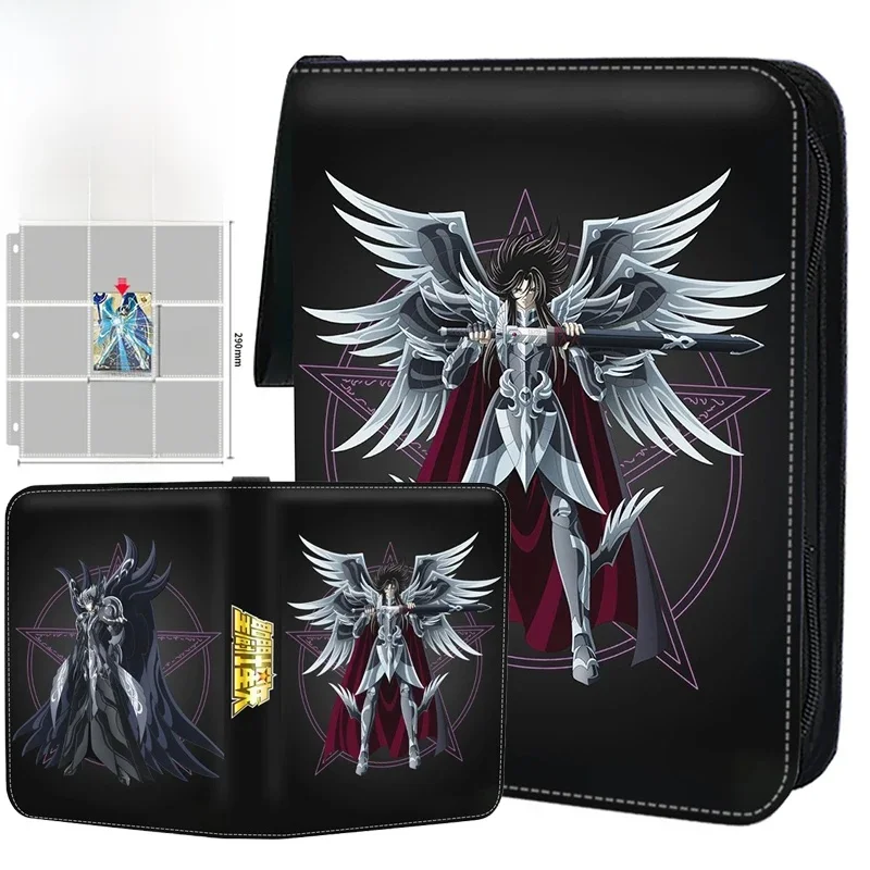 4/9 Pocket Saint Seiya Card Binder Collector Book Folder Zipper Anime Trading Game Card Album Holder with 50 inner Pages