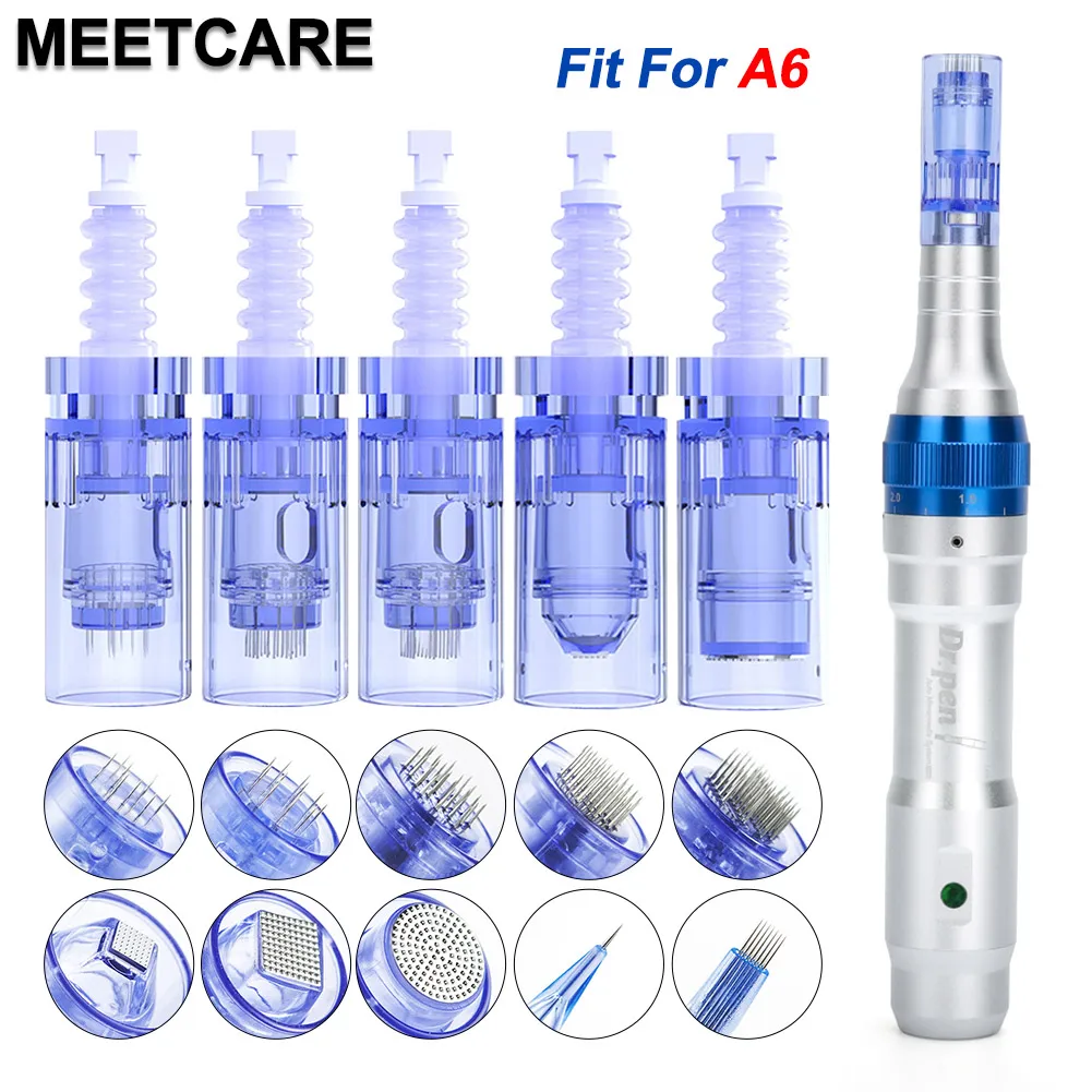 A6 Dr ปากกาตลับหมึกเข็ม Bayonet เข็มสัก Microneedle Mesotherapy 9pin 12pin 36pin 42pin 3D 5D รอบ Nano Microneedling