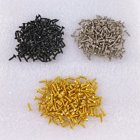Conjunto de parafusos para guitarra elétrica, placa de cobertura para guitarra, baixo, ouro, preto, prata, metal, fixo, atacado, 50 pcs/set