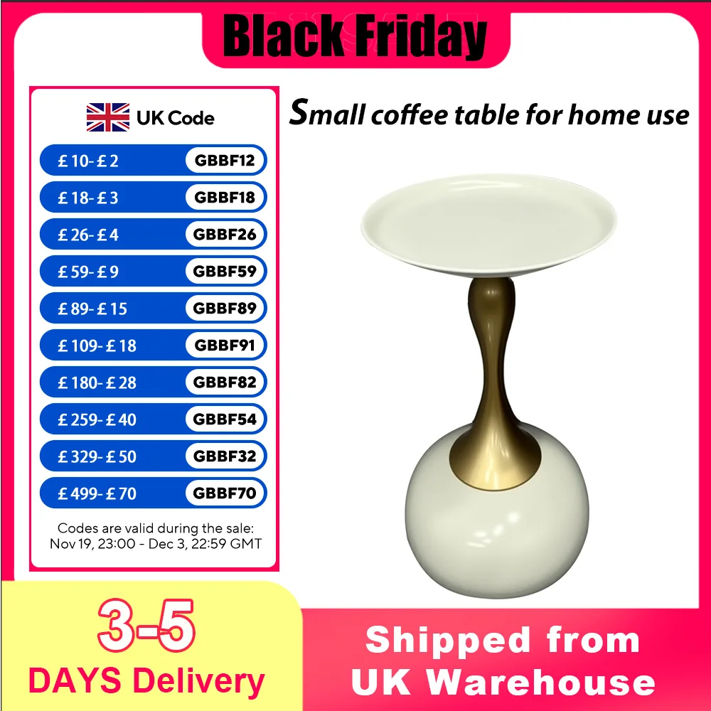 Small Waist Round Side Luxury Living Room High i end Corner Modern Table Coffee Table  Space Saving Drink Table for Liveingroom