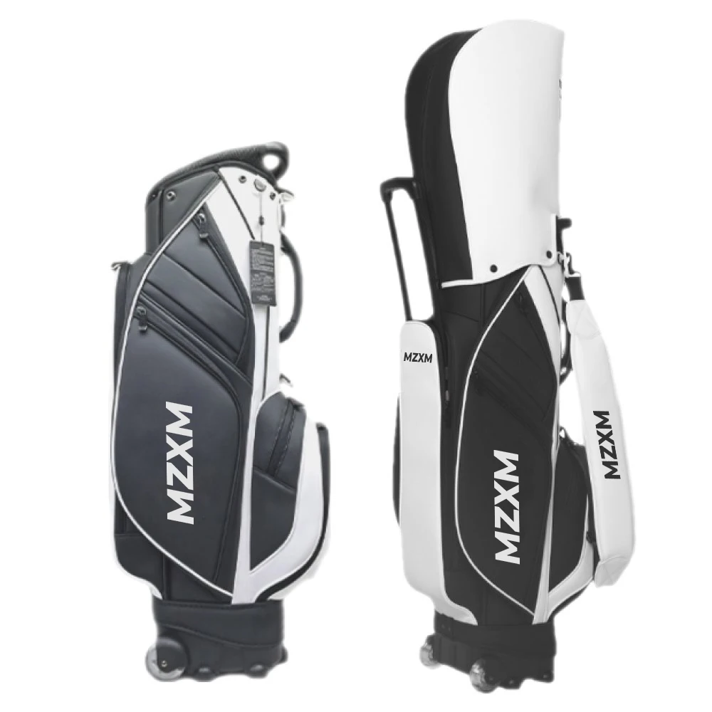 2024 Golf Bag for Men Equipment High Quality Luxury Style Golf Caddy Bag have Wheels PU Waterproof Men's Golf Club Bag