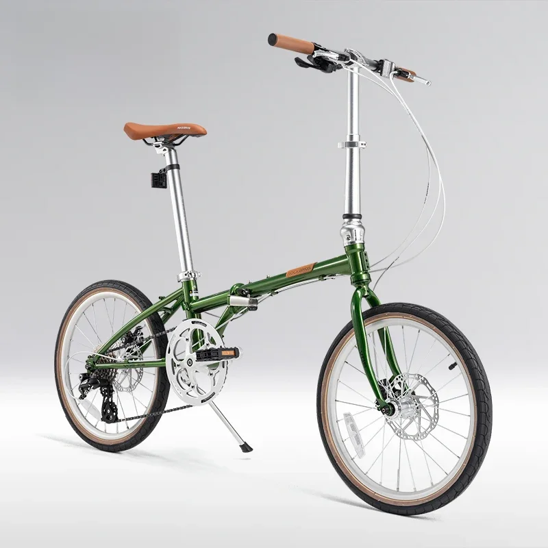 AliExpress ROCKBROS Lightweight Bike Folding Design 20 inch Bike With Shimano 8-speed Wire-drawn Disc Brake System Adult Folding Bike