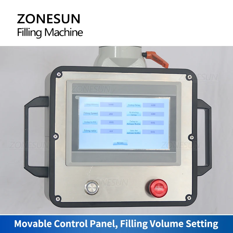 ZONESUN ZS-VTRP1A Automatic Paste Filling Machine Servo Motor Rotor Pump Viscous Liquid Cream Honey Ketchup Chili Sauce Filler