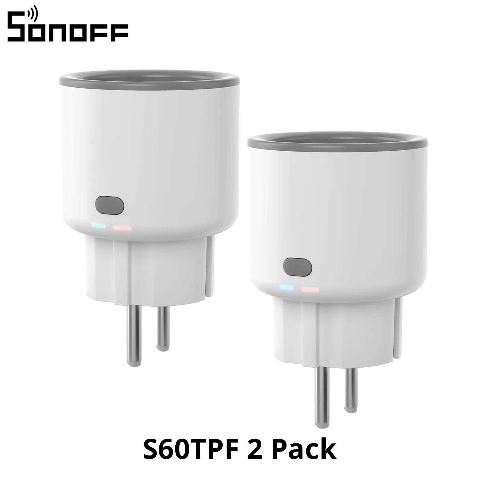 SONOFF S60TPF WLAN Smart Steckdose 16A – Überlastschutz App Fernsteuerung Smart Szenen kompatibel mit Alexa Google Home & IFTTT