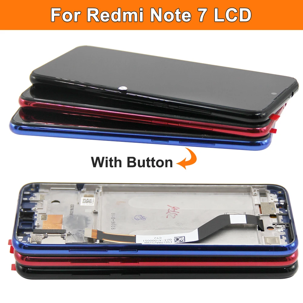 6.3 inch For Xiaomi Redmi Note 7 LCD Display Touch Screen For Redmi Note 7 Pro LCD Digitizer M1901F7G M1901F7H Replacement