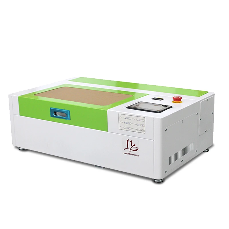 مجموعة ماكينة قطع النقش بالليزر LY 3020 40 وات CO2 مع لوحة تحكم LCD ولوحة قرص العسل إصدار عادي أو غير متصل