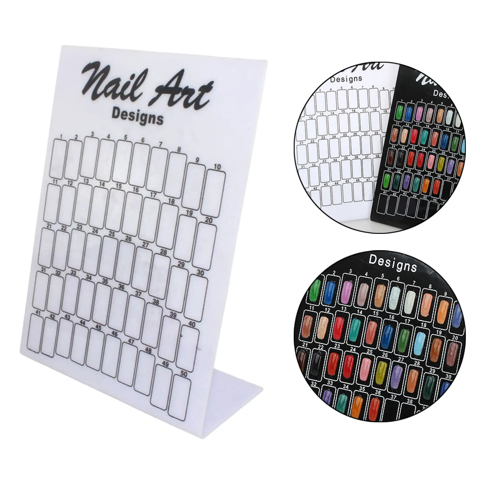 Nail Art Display Board DIY Tonen Stand Nail Art Design Display Manicure Tool Home DIY Acryl Nagel Oefenbord Nagelstandaard