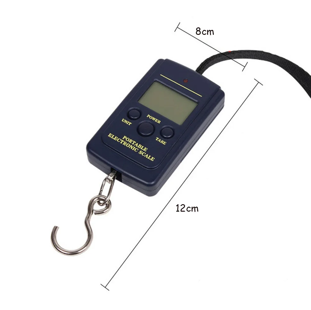 40kg/10g Mini Digital Scale for Fishing Luggage Travel Portable Balance Weighting Steelyard Hanging Pocket Electronic Hook Scale