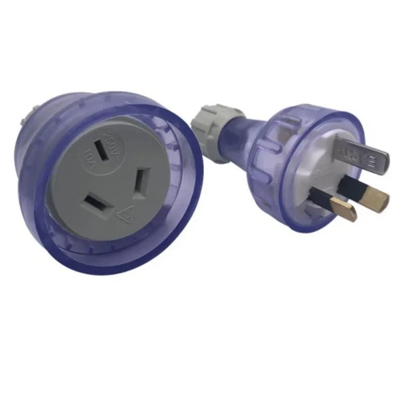 Przezroczysta miedź 10A/15A 250V AU 3Pin męski żeński odłączana wtyczka okablowania Australia Nowa Zelandia montaż gniazdo wtykowe zasilania — zdjęcie 2