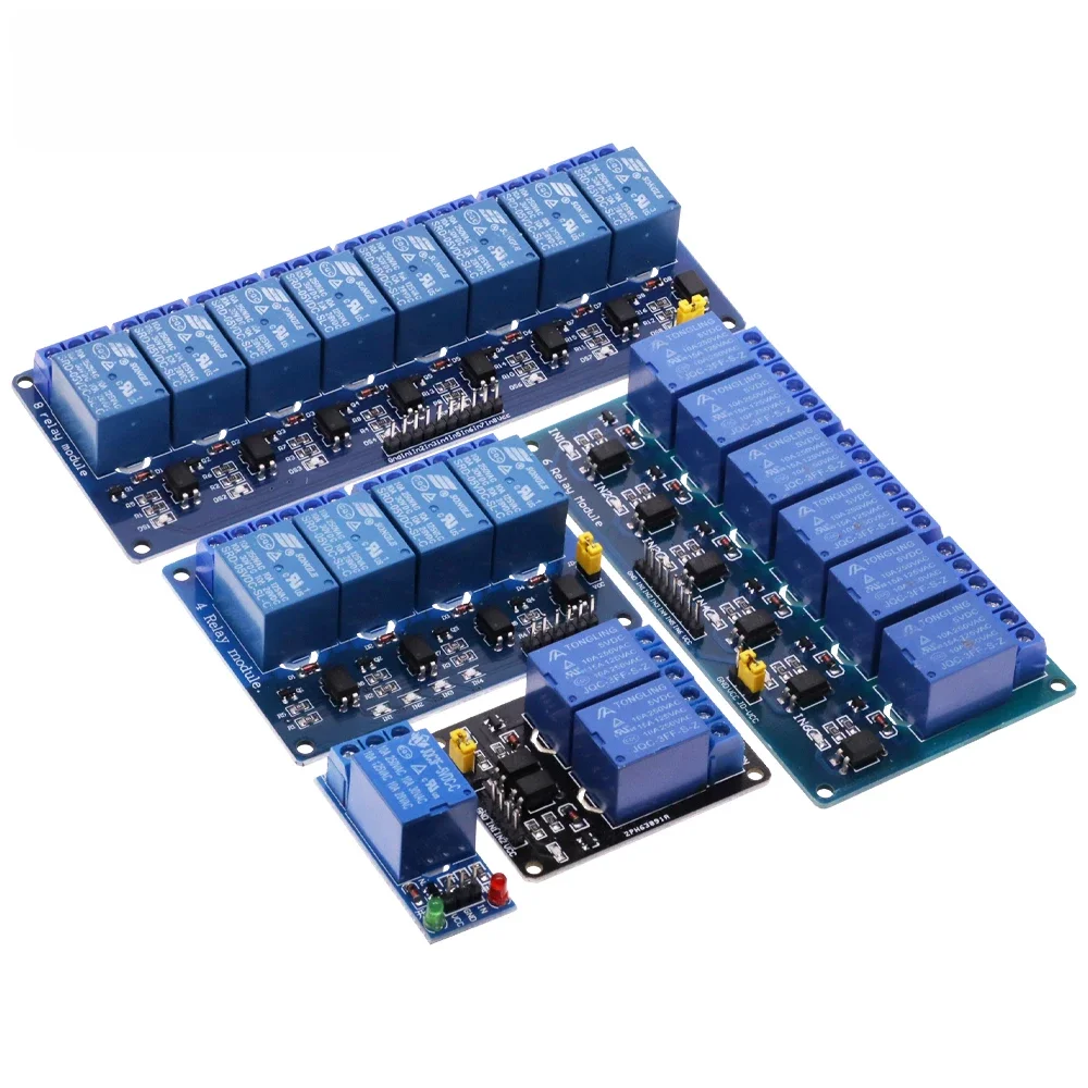 1 2 4 6 8-kanałowy moduł przekaźnika DC 5V 12V z transoptorem wyzwalacz niskiego poziomu 1-drożna karta rozszerzeń dla Arduino Raspberry Pi — zdjęcie 2