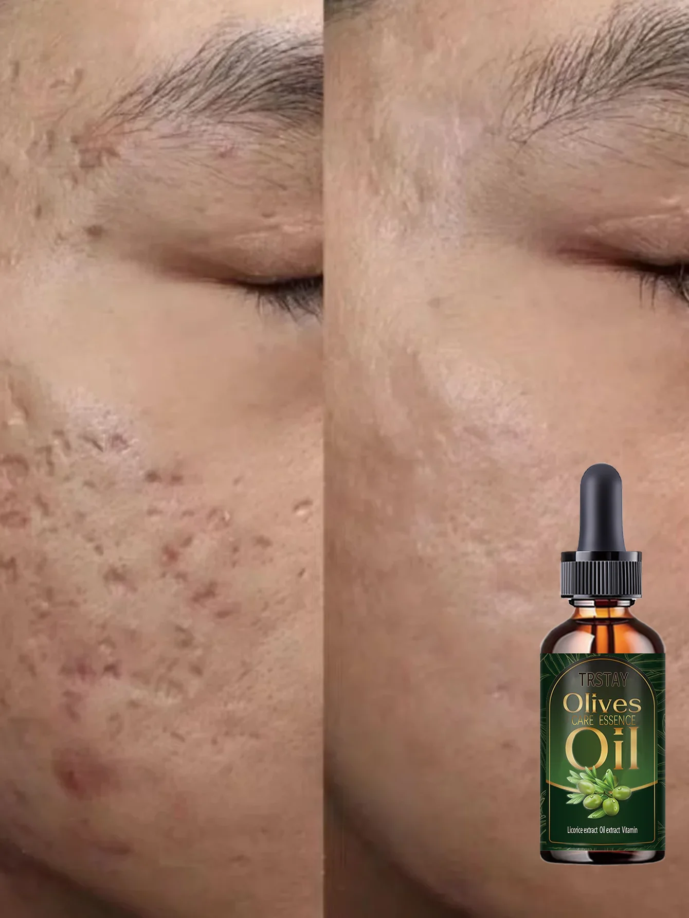 Whitening Moisturizing Serum with Natural Essential Oils for Facial Treatment Pore Minimizing Effect Smoother Skin Rejuvenation