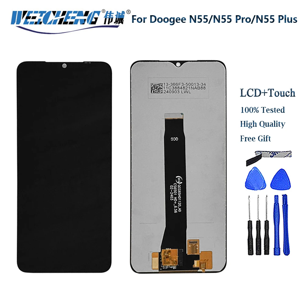 Original para doogee n40 pro n20 pro display lcd + tela de toque digitador assembléia para doogee n50 n55 n55 plus n55 pro tela lcd