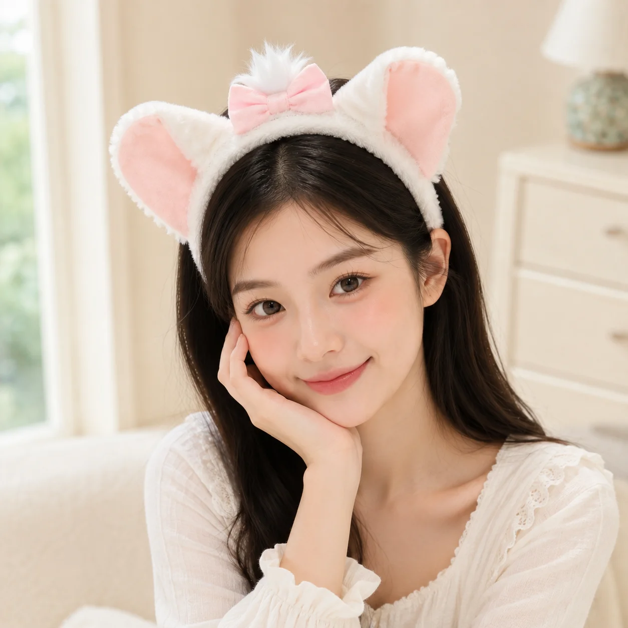 Pink Plush Animal Big-Ear Head - огляд і ціна Women Fashion Designer Dresses Photos