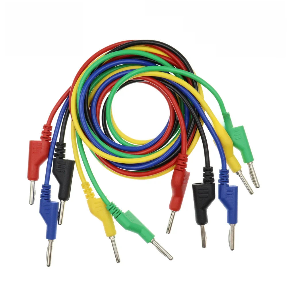 Connecteur de prise banane empilable double 4MM, 1 pièce, fils de Test multimètre, câble de 1M 1000V/15A, connecteur de prise de Test en cuivre pur