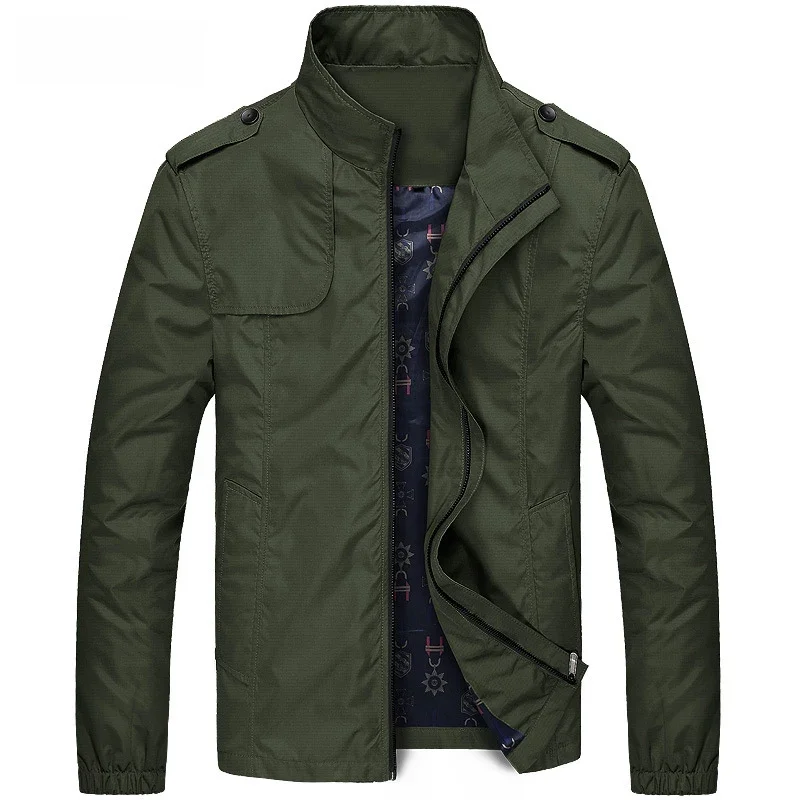 Kurtka bomberka męska DIMUSI, wiosenna, moda męska, streetwear, hip hop, płaszcze męskie, odzież wierzchnia, dopasowany krój, wiatrówka, kurtki na zamek błyskawiczny, odzież — zdjęcie 2