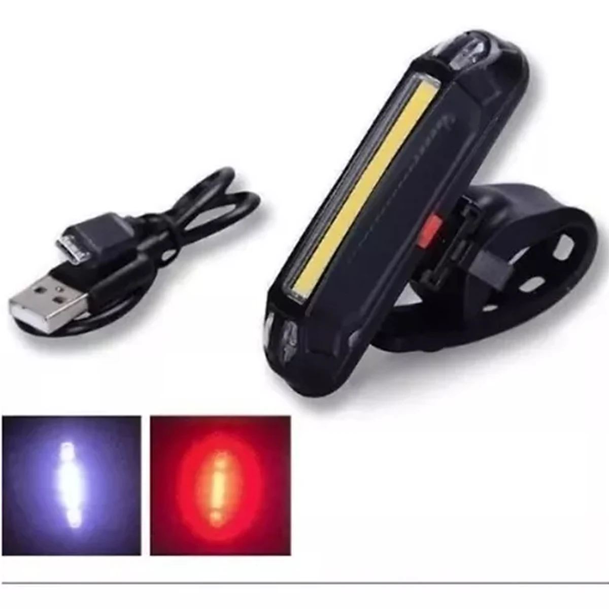 Lanterna Led Traseira 2 Cores Bike Sinalizador Usb Bs2688