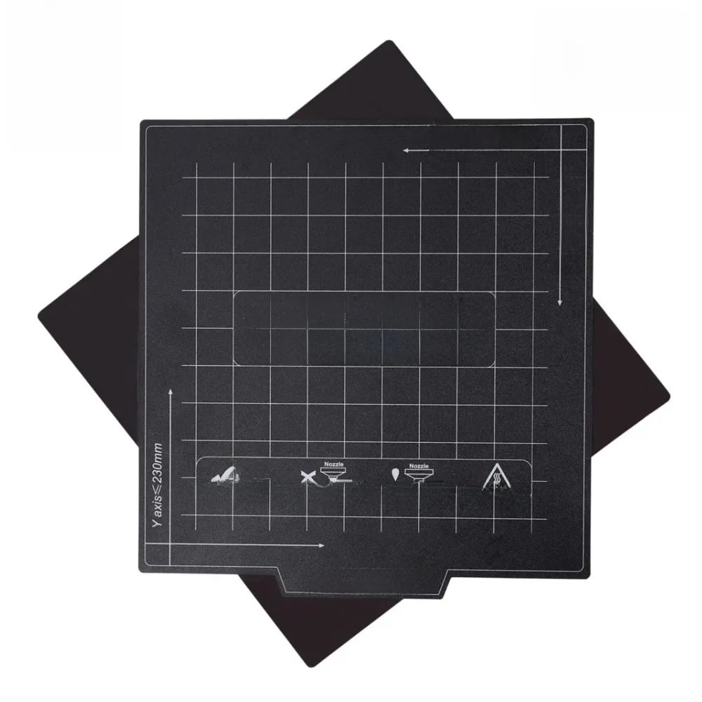 KINGROON Flexibles magnetisches Heizbett 180 x 180/235 x 235 mm 3D-Drucker-Heißbettlaken A+B weiche Magnet-Bauplatte für KP3S KP5L Ender 3
