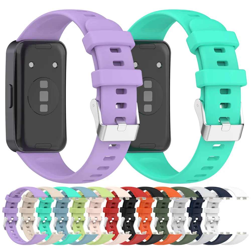 Silicone strap For Huawei Band 8 9 8NFC 9NFC smart watch replacement wristband buckle band accessories