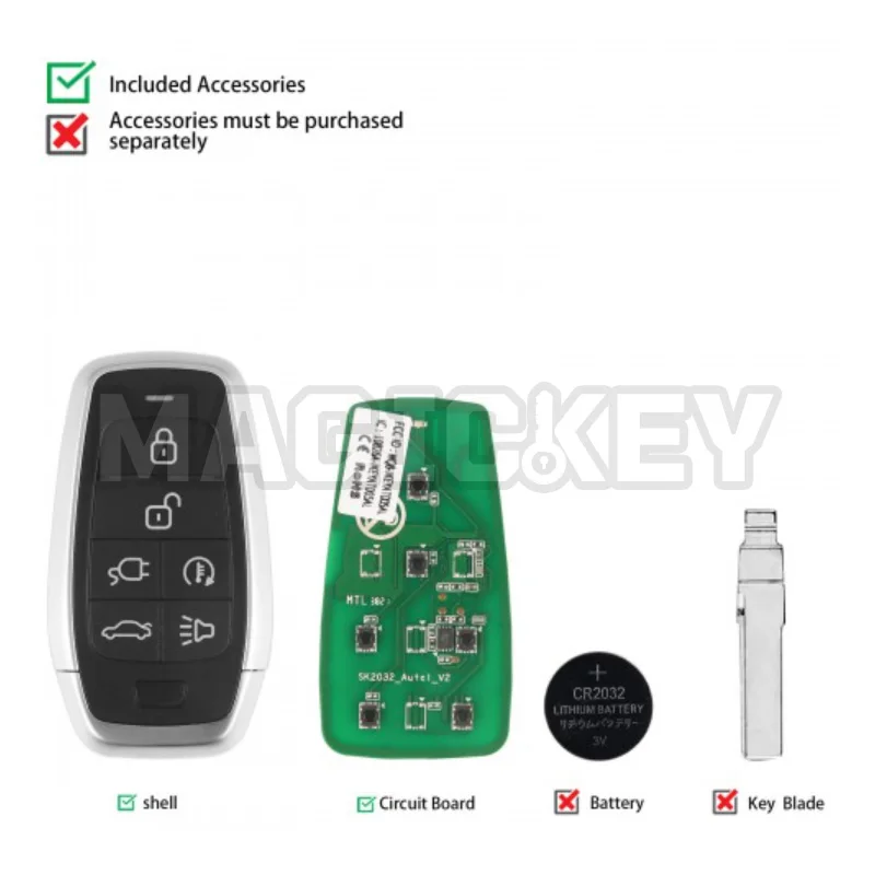 AUTEL IKEYAT006FL AT006FL Universal Smart Remote Key for KM100/IM508/IM608