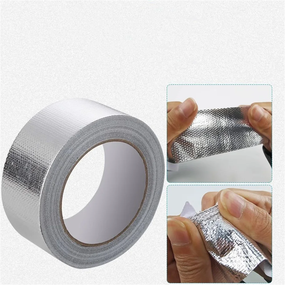 Adhesive Aluminum Foil Heat Shield Tape Barrier , Fiberglass Thermal Insulation Reflective Material High Temp Protection