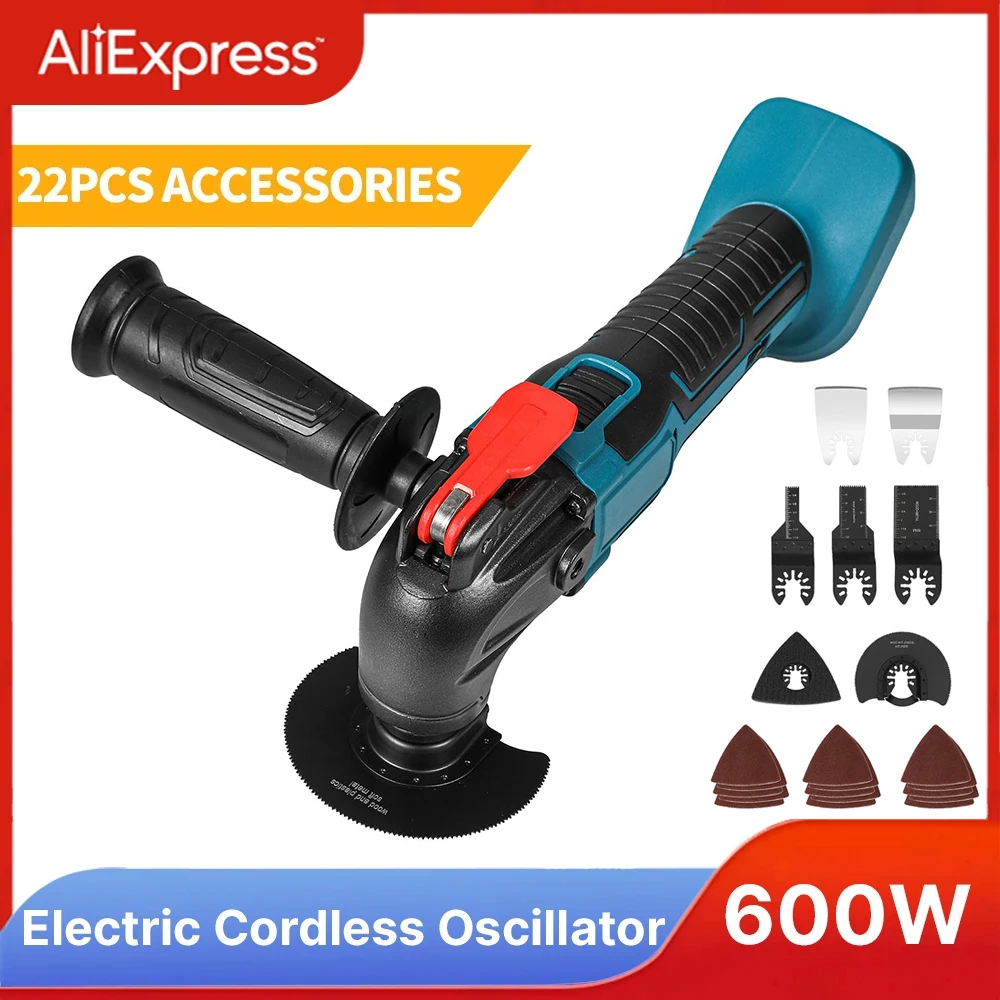 600W Electric Cordless Oscillator 20000RPM Pruning Saw Multi-function Trimmer/Shovel/Cutting Saw Tools For 18V Makita Battery