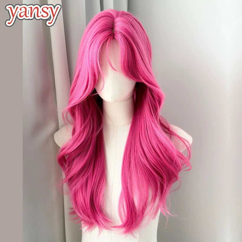 yansywig-synthetic-hair-rose-pink-jk-lolita-wigs-sweet-girls-daily-wear-long-wavy-halloween-witch-cosplay-wig-heat-resistant