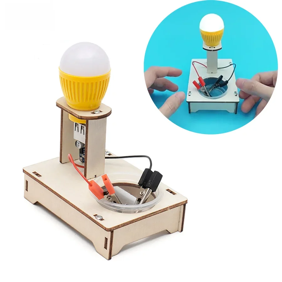 Générateur d'énergie d'eau salée, bricolage, modèle STEM, Kits de technologie, outil expérimental scientifique, apprentissage éducatif, jeux de Puzzle en bois