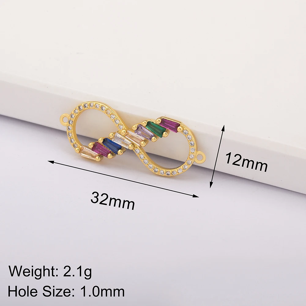 Connecteur de pendentif de l'hypothèse de charme de lecture de biscuits arc-en-ciel, accessoires de bricolage exécutifs, connecteurs plaqués or, cuivre, bijoux