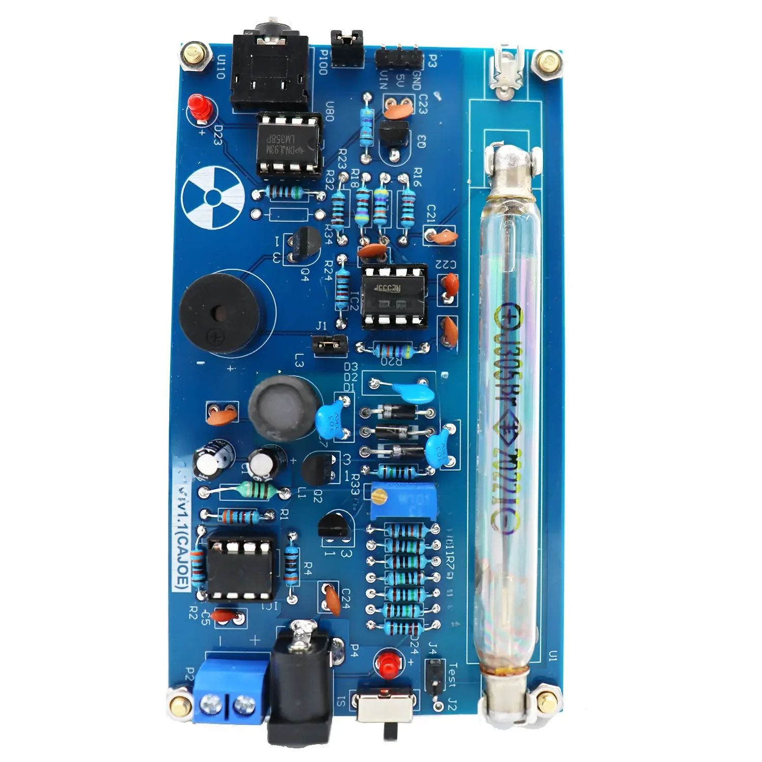 Gemonteerde DIY Geigerteller Kit, Gemonteerd Stralingsdetectorsysteem Miller Tube Nucleaire Stralingsdetector Geigerteller Kit - afbeelding 2