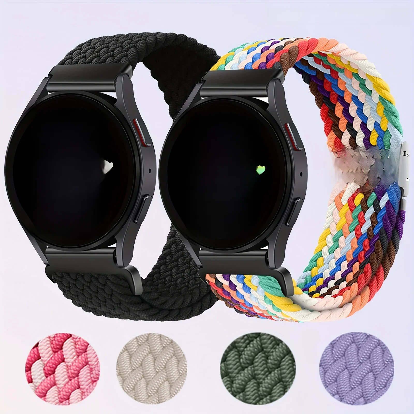 Correia de Nylon para Samsung Galaxy Watch, Watch 6, 5, 4, Gear S3, Fivela Magnética, Faixa de