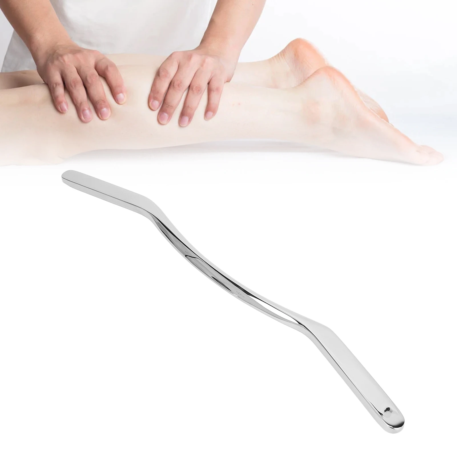 Port Stainless Steel Long Gua Sha Tool-Guasha Long Bar Muscle Scraping Massage Tools-Help Relieve Sore Muscles Soft Tissue