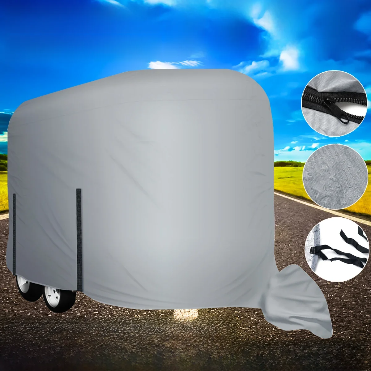 210D Horse Float Trailer Cover & Trekhaakafdekking Waterdichte zonwering UV-bestendig - afbeelding 2