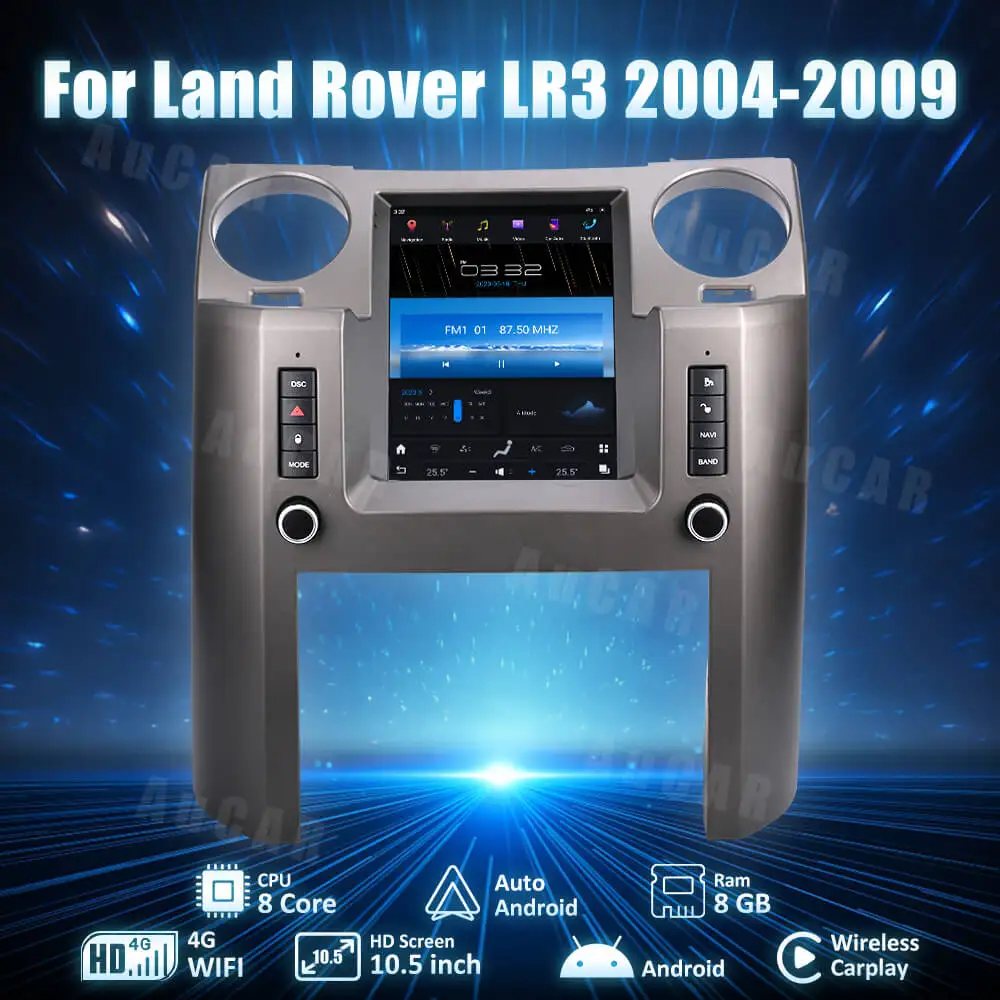 

AUCAR 10 INCH Tesla Android 12 Car Radio GPS Navigation Car Multimedia Stereo DVD Player Carplay For Land Rover LR3 2004-2009