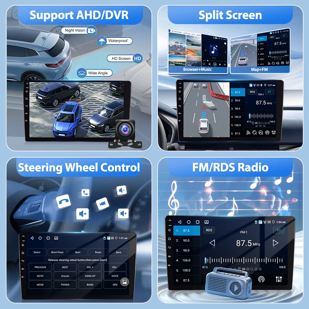 Podofo 9 ''2Din راديو السيارة لشركة هيونداي I30 2009 سيارة ذكي راديو Carplay أندرويد السيارات بلوتوث 8Core نظام تحديد المواقع واي فاي 4G AI صوت