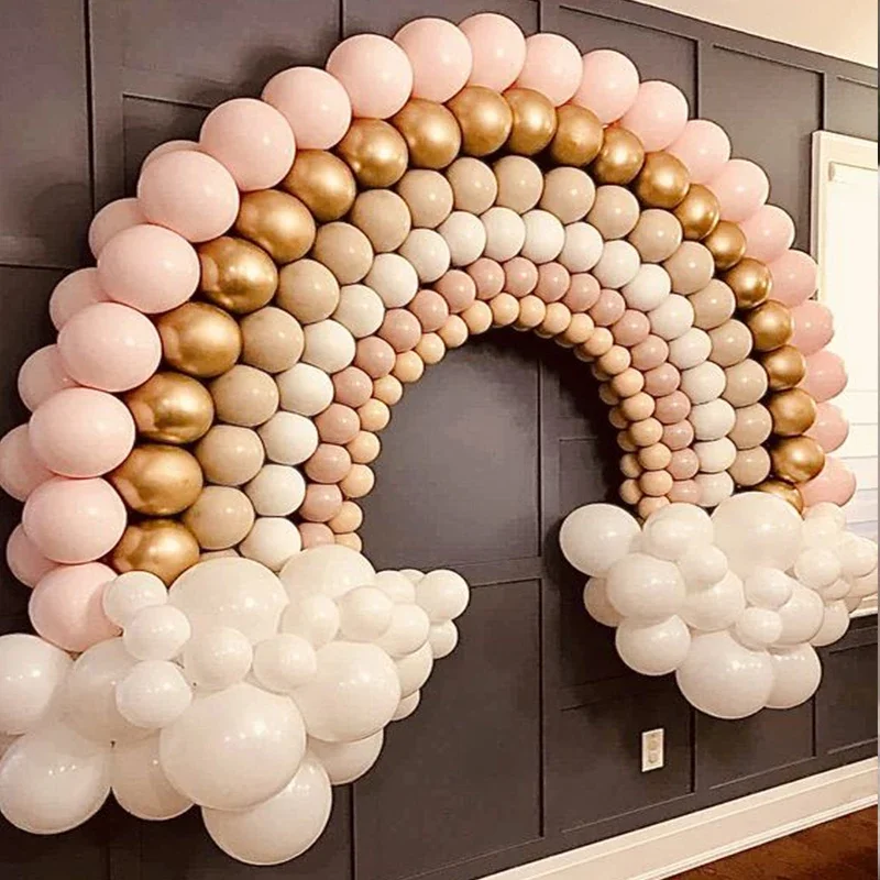 Boho Rainbow Balloon Garland Arch Kit Dusty Pink Brown Latex Balloons Wedding Birthday Party Baby Shower Anniversary Decorations — zdjęcie 2