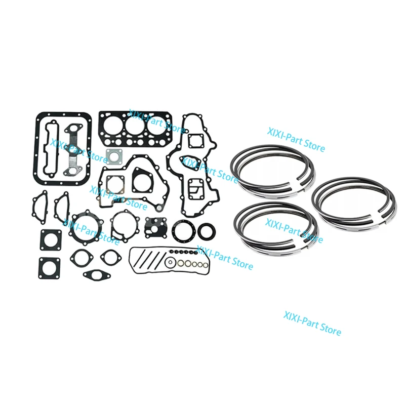 

For Mitsubish K3B Full Gasket Kit Set+Piston Ring 68*2.5+2.5+2.5+4 Cylinder Head Gasket Overhaul Rebuild Kit