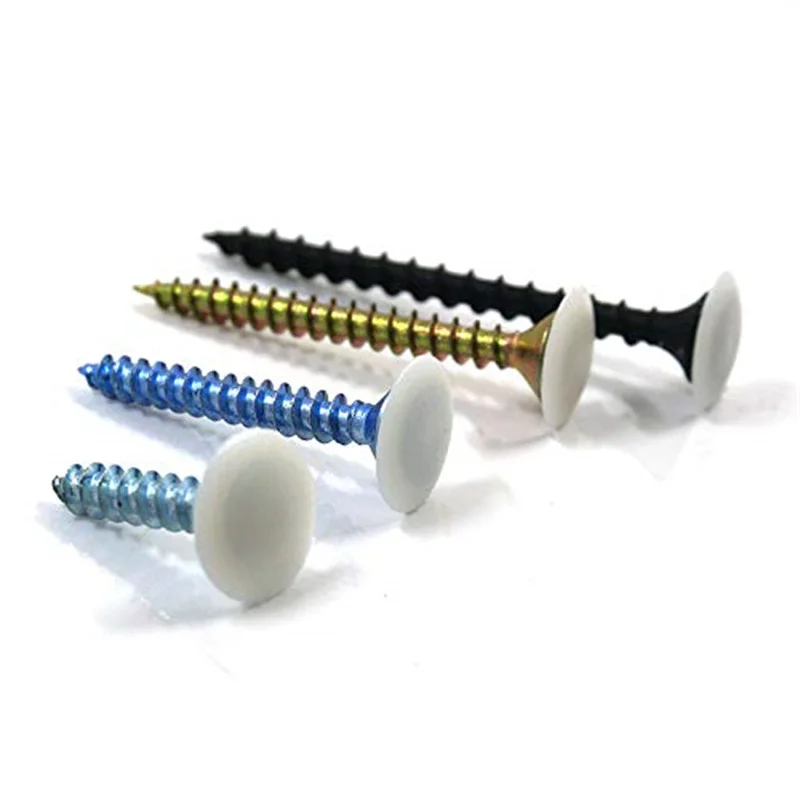 100pcs/Bag  Colorful Screw Cap Covers Decoration Plastic Tapping Screws Hole Cover For Furniture Hardware Home Beauty