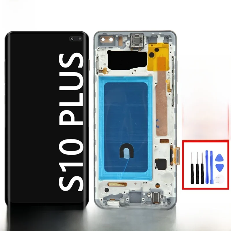 SM S10+ New Touch Pantalla for Samsung galaxy s10 plus lcd screen replacement Mobile Phone Lcds For galaxy s10+ display