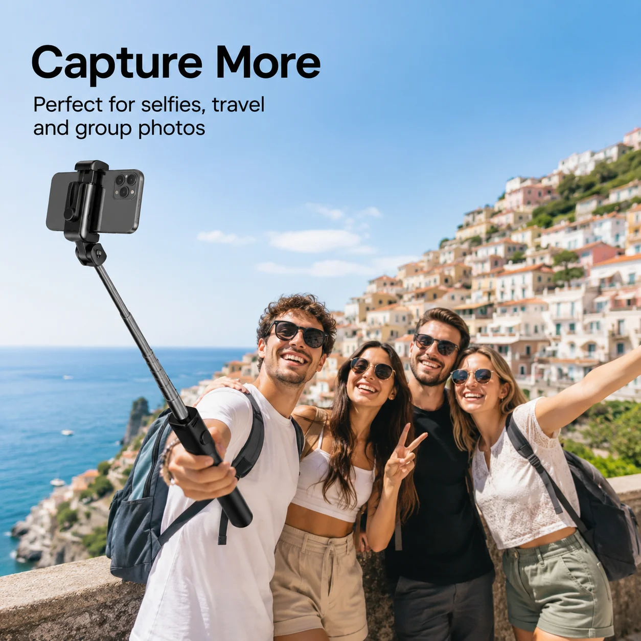 Bluetooth Bluetooth Selfie Stick Tripod with Wireless Remote, Extendable Foldable Phone Holder for iPhone Android Travel Vlog Group Photos - Aliexpress Deal