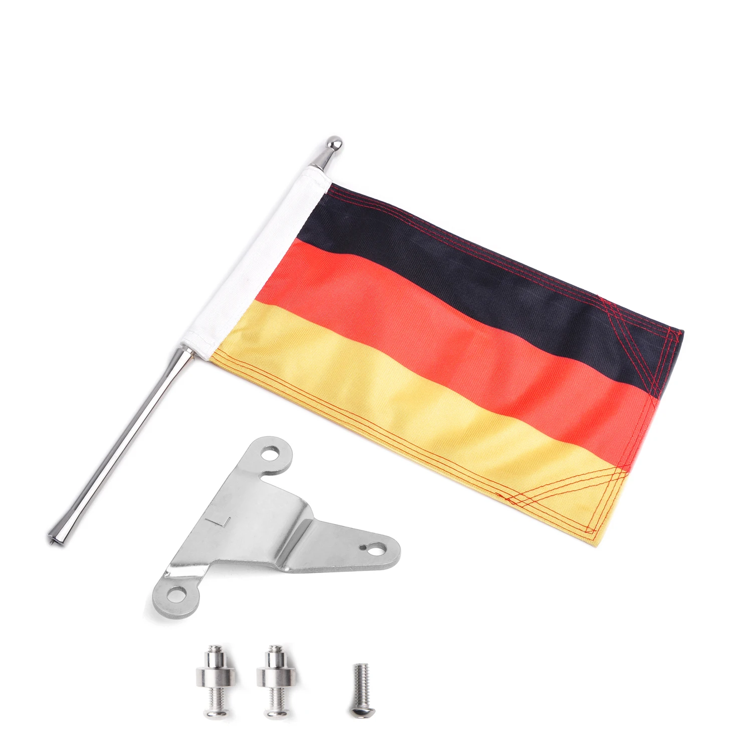 Panical - Gold Wing GL1800 moto Flag accessories For Honda Germany travel Flag Flagpole Set Trunk Bracket Flag tools 2018-2020