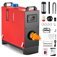 5KW/8KW Air Heater 12V 24V Parking space Red Shell LCD Display Car Heater for Camper Van buses Diesel Fan Heater