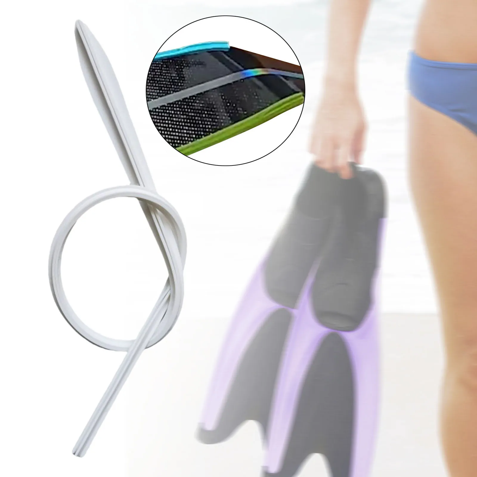 

4PC Scuba Diving Fins Edge Silicone Long Fins Water Strip Practical for Long Diving Fins Underwater Accessories Carbon Fiber