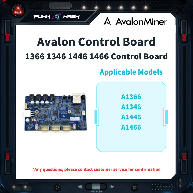 Placa de controle Canaan Avalon ASIC Miner Placa mãe A1366 1346 1446 1466 A3200 Todas as séries de peças de mineiro