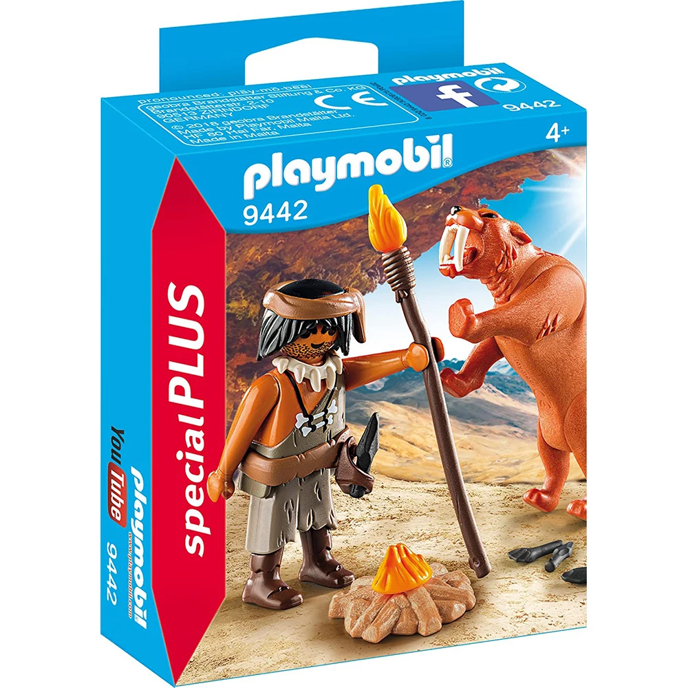 Playmobil 9442 네안데르탈인과 톱니사자 세트: 역사적 상상력이 살아 숨 쉬는 수집용 액션 피규어