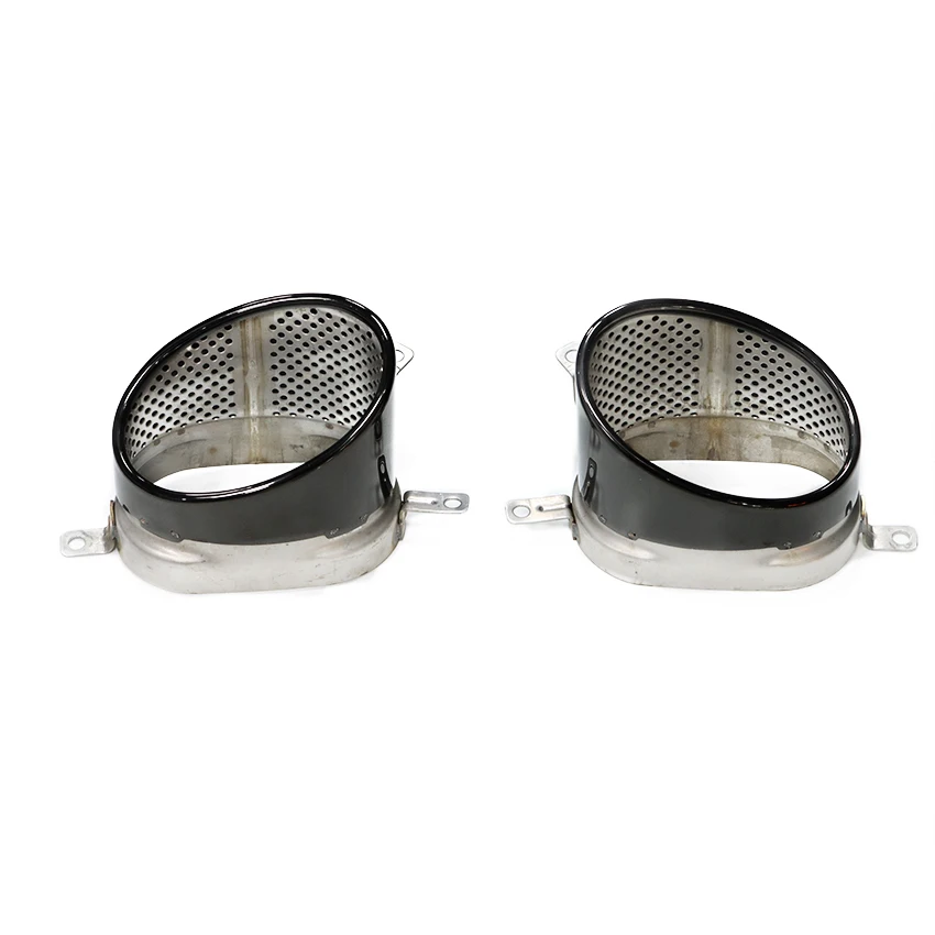 Ovale uitlaattip 304 roestvrijstalen uitlaatpijpdemper voor Audi A4 A5 A6 A7 Upgrade RS3 RS4 RS6 RS7 Look Uitlaat Tip Uitlaat