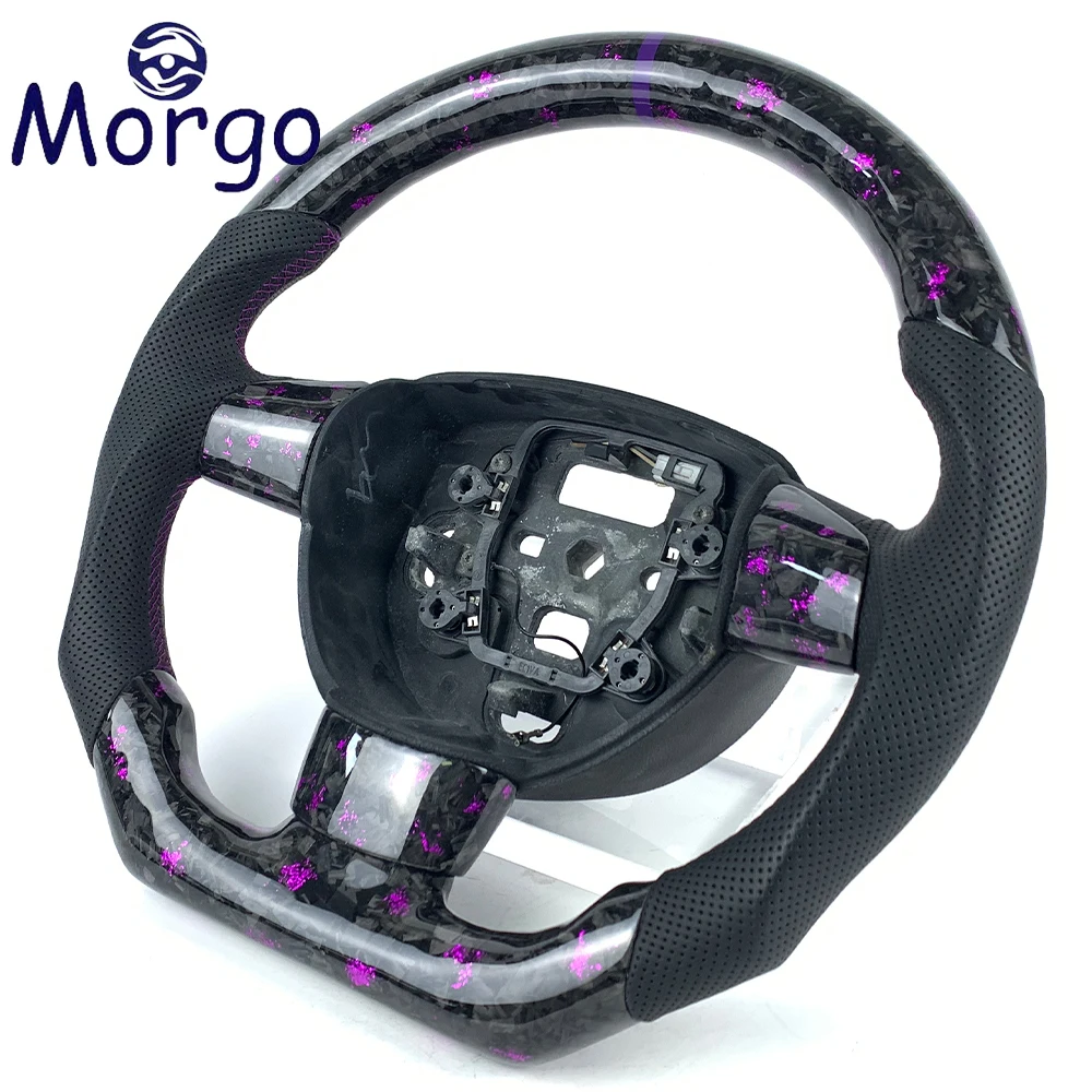 For Ford Focus 2009 2010 2011 MK2 ST Car Steering Wheel Custom Purple Powder Forged Carbon Fiber Steering Wheel